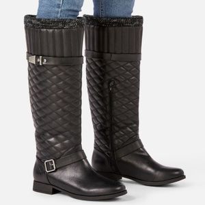 NEW Justfab | Black Myla Wide Calf Boots